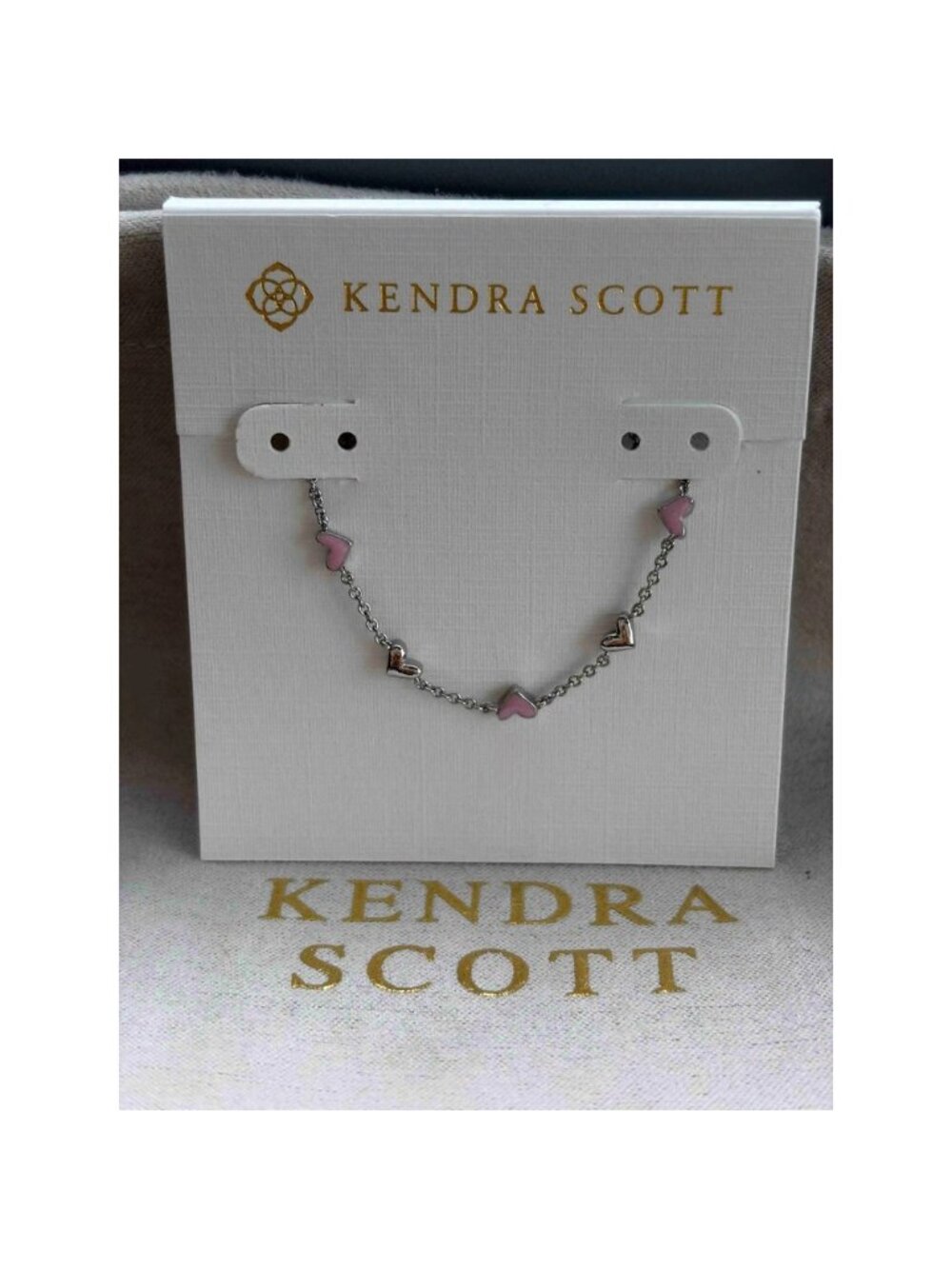 Kendra Scott pink heart bracelet